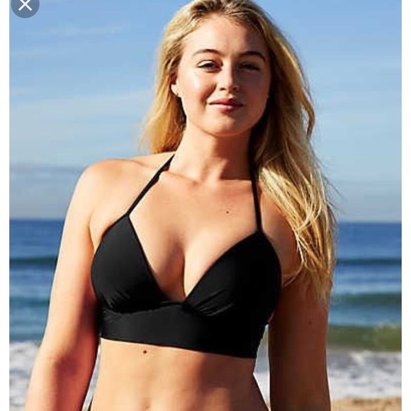 aerie ruched triangle bikini top